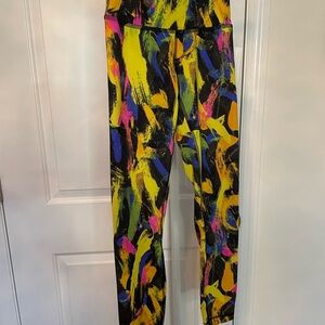 🔥 Lululemon Athletica Wunder Train contour fit Multicolor Abstract Leggings